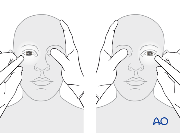 examination of patients with midfacial injuries